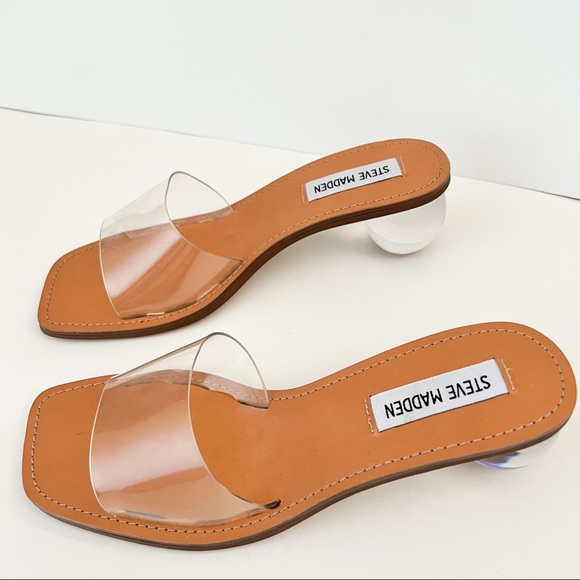 Steve Madden Clear Heeled Sandals - Picture 3 of 6